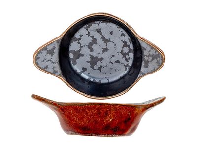 Elements Maroon Aperoschaaltje 9,4x6,6 Xh2,9cm - Met Handvaten