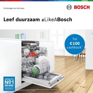 Bosch Vaatwasser: Tot €100 cashback