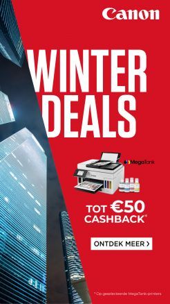 Canon Winter Deals Printer Maxify GX: Tot €50 cashback