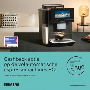 Siemens Espresso EQ: tot €300 cashback