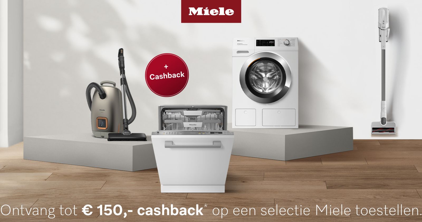 * tot € 150 cashback